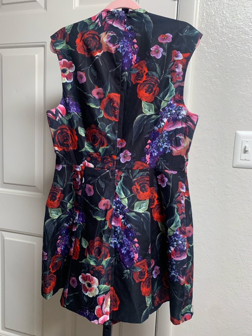 NEW Avec le filles dark floral fit and flare mini dress size 14 - Picture 11 of 12